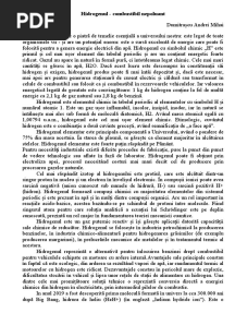 Hidrogenul Combustibil Nepoluant