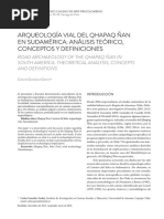 Arqueologia Vial Del Qhapaq Nan en Sudamerica Anal