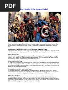 Member of The Avengers