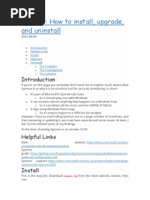 Sysmon: How To Install, Upgrade, and Uninstall