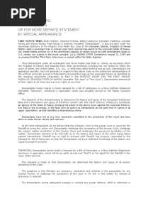 Bill of Particulars