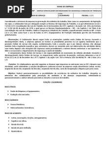 Ordem de Serviço para Caldeireiro