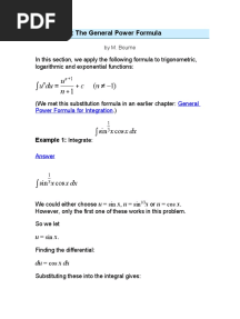 General Power Formula For Integration