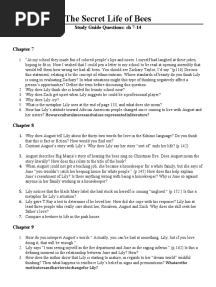 The Secret Life of Bees Study Guide Questions 7-End