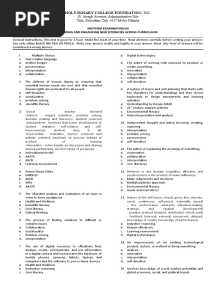 Midterm Exam in Building and Enhancing New Literacies Across Curriculum
