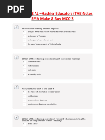 3.make and Buy. MCQs.