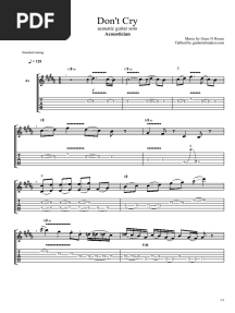 Acoustician - Don't Cry Solo