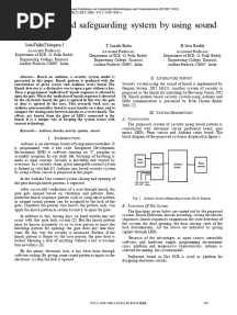 Arduino Based Safeguarding System by Using Sound