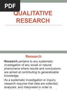 Qualitative Research