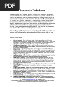 Handout Interactive Techniques