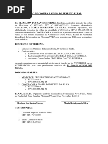 Recibo de Compra e Venda de Terreno Rural.
