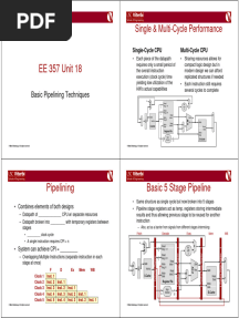 EE357Unit18 Pipelining Notes