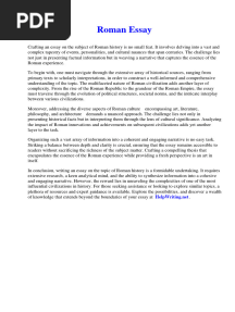 Roman Essay