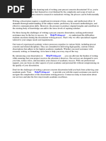 Precast Concrete Dissertation