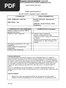 Fiche 2 Organiser L'espace Commercial E42