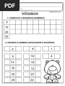 ATIVIDADES Numeros de 10 A 100