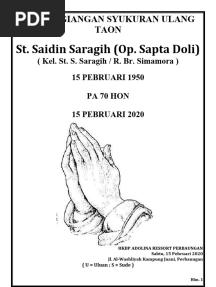 Acara Partangiangan Ulang Tahun St. S. Saragih