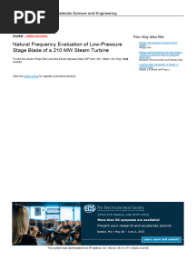 Natural Frequency Evaluation of Low-Pressure Stage