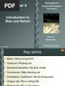 Chapter 5 - Introduction To Risk and Return