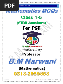 Maths MCQs Class-1 To 5