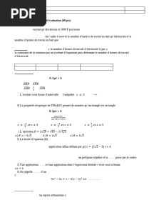SUJET Et Corrigé de MATHS 3e