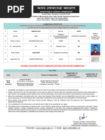 BIKASH DAS - Admitcard