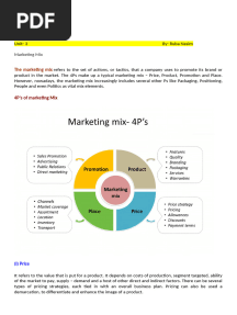 MARKETING THEORY NOTES unit-3