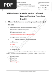 KPC-OF-OBT-009 - Assessment answer