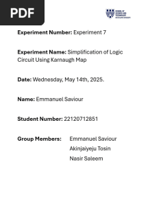 Experiment 7_Emmanuel Saviour_Karnaugh Map
