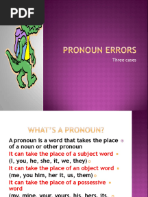 Pronoun Errors
