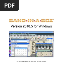 Band in A Box 2010 Manual