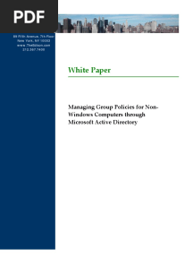 Managing Group Policies For Non Windows Computers Through Microsoft Active Directory