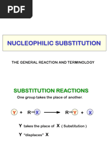 Nucleophilic Substitution: The General Reaction and Terminology