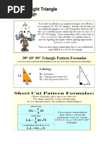 Special Right Triangle 30 60 90