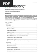 Windows Tuning Guide for Vspace 4