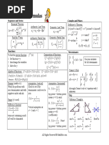 Precalculus and Math Formula