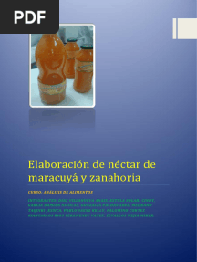 Elaboración de Néctar de Maracuyá y Zanahoria