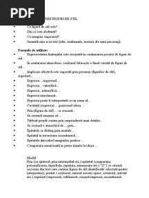 Comentarea Unei Figuri de Stil