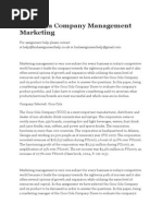 Coca Cola Company Management Marketing