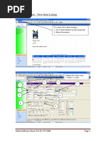 Work Instruction - New Item Listing
