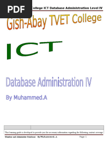 Ict Its4 09 0811 Monitor and Administer Database