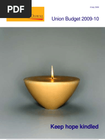 Union Budget 2009-10: Keep Hope Kindled