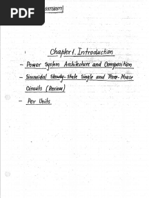 ECE 5377 / 6377 Power Transmission and Distribution Course Notes