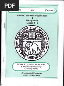 Paper-1 (Business Organisation & Management-2)