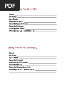 Gettingtoknowyousurvey