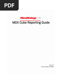 MicroStrategy MDX Cube Reporting