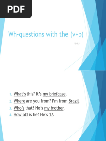 GF Wh-Questions With The (V+B)