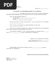 Aff of Acknowlegement