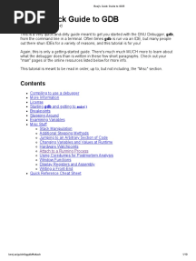 Beej's Quick Guide To GDB