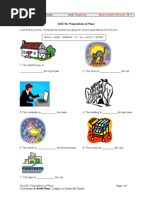 BEGCh 1 Prepositionsof Place